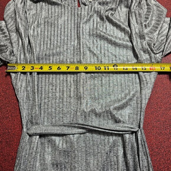 Tularosa Dries Mini Dress Sz M Silver Metallic Belted Pleated Cocktail Party - Picture 15 of 16